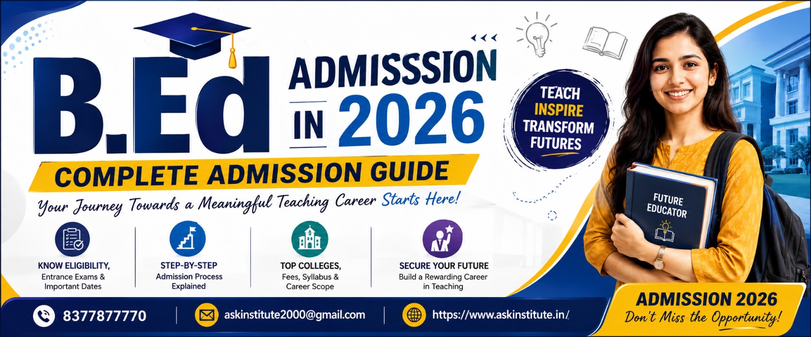 B.Ed Admission 2026: Details Admission Process
